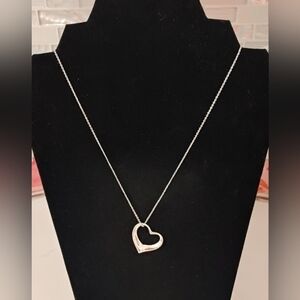 Tiffany Silver 925 Necklace - Elsa Peretti Extra Large Open Heart Pendant